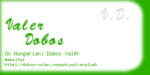 valer dobos business card